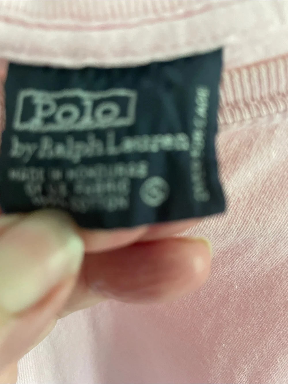 Vintage Polo by Ralph Lauren Light Pink Crew Neck Tee with Pony Logo